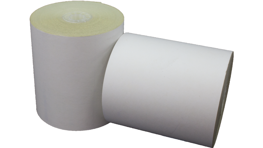 3.25 in x 3 in bond impact paper 2 ply white yellow